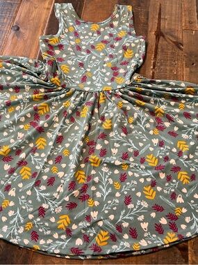Dot Dot Smile size 5/6 or 8/10 girls floral stems Tank twirl dress new
